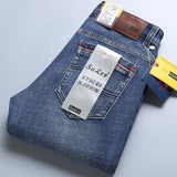SULEE Top Brand New Men&#39;s Jeans Business Casual Elastic Comfort Straight Denim Pants Male High Quality Brand Trousers jinquedai