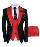 New Costume Homme Popular Clothing Luxury Party Stage Men&#39;s Suit Groomsmen Regular Fit Tuxedo 3 Peice Set Jacket+Trousers+Vest jinquedai