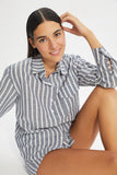Trendyol Striped Woven Pajamas set THMAW22PT0103 jinquedai