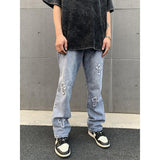 Jinquedai  Men Streetwear baggy jeans trousers Cross hip hop Mens Loose Jeans Pants Women oversized Boyfriend Jeans Denim Jeans jinquedai