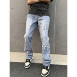 Jinquedai  Men Streetwear baggy jeans trousers Cross hip hop Mens Loose Jeans Pants Women oversized Boyfriend Jeans Denim Jeans jinquedai