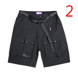 Jingquedai Summer hole denim shorts men&#39;s five points pants Korean version of the trend loose 5 points thin section jinquedai