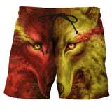 Jingquedai  2022 Beach Shorts animal wolf 3d Printed pants high quality Swim shorts harajuku shorts men Starry sky Gym Surf Board Swimsuit jinquedai
