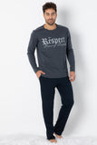 Men &#39;S Pajama Set Soft Comfortable Spring Autumn Winter Long Sleeve Pants Home Wear Plus Size Cotton Pajamas Suite jinquedai