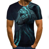 3D printe Animal tiger Lion face man &#39;s T- Tshirt New loose lion casual majestic summer fashion shirt Harajuku oversized t shirt jinquedai