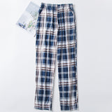 nanjiren cotton plaid pajama pants for adluts home furnishing cotton trousers cotton pajama men sleep bottom home wear jinquedai