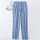 nanjiren cotton plaid pajama pants for adluts home furnishing cotton trousers cotton pajama men sleep bottom home wear jinquedai