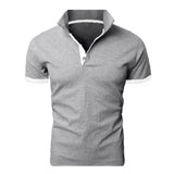 Covrlge Polo Shirt Men Summer Stritching Men&#39;s Shorts Sleeve Polo Business Clothes Luxury Men Tee Shirt Brand Polos MTP129 jinquedai