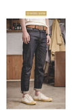 Jingquedai Madden Toolkit Vintage Denim Pants American Retro Amekaji 14.8 OZ Heavy Weight Straight Wide Leg Spring Blue Oversize Jeans jinquedai