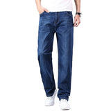 Jingquedai cotton stretch men&#39;s straight loose loose summer thin jeans 2022 spring classic brand casual lightweight jeans blue jinquedai