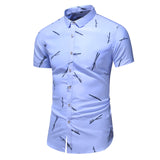 Jingquedai   Fashion 9 Style Design Short Sleeve Casual Shirt Men&#39;s Print Beach Blouse 2022 Summer Clothing Plus Asian Size M-XXXL 4XL 5XL jinquedai