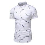 Jingquedai   Fashion 9 Style Design Short Sleeve Casual Shirt Men&#39;s Print Beach Blouse 2022 Summer Clothing Plus Asian Size M-XXXL 4XL 5XL jinquedai