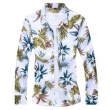 Jingquedai  Fashions 2022 Autumn Spring Clothes Shirt  Long Sleeves  Big Size M-5XL 6XL 7XL Hawaiian Beach Casual Floral Shirt For Man jinquedai