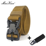 Jinquedai Belts for Men Military Equipment Genuine Tactical Belt Quick Release Magnetic Buckle Outdoor Hunting Waistband Sports jinquedai