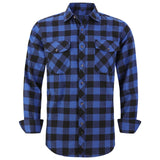 Jinquedai New Men Plaid Flannel Shirt Spring Autumn Male Regular Fit Casual Long-Sleeved Shirts For (USA SIZE S M L XL 2XL) jinquedai