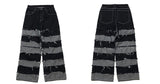 Jingquedai Tassel Pants Men&#39;s Fashion Brand Pendant Wide Leg Hip Hop Lazy Wind Jeans Couple&#39;s Pants Loose jeans men jinquedai