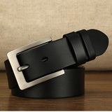 Jingquedai 140 150 160 170cm Leather Men Belt Cow Genuine Leather Belt Pin Buckle Big Large Size Male Belts Cinturones Para Hombre jinquedai