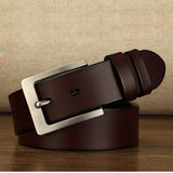 Jingquedai 140 150 160 170cm Leather Men Belt Cow Genuine Leather Belt Pin Buckle Big Large Size Male Belts Cinturones Para Hombre jinquedai