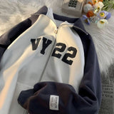 Jinquedai Unisex Baseball Jackets Women Bomber Jacket Zip Up Stitching  Spring Autumn Outerwear Coats Casual Male Top Couple Clothes jinquedai