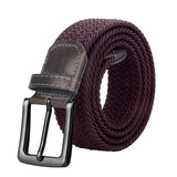 Jingquedai Canvas Belts for Men Fashion Metal Pin Buckle Military Tactical Strap Male Elastic Belt for Pants Jeans jinquedai