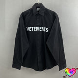 Jingquedai   2022 Oversize Vetements Shirts Men Women 1:1 High Quality Front White Big Vetements Logo Shirts Casual Black VTM Blouse jinquedai