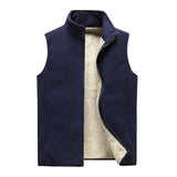 Men&#39; Sleeveless Vest Jackets Winter Fashion vest Male Cotton-Padded Fleece Vests Coats Men Warm Black Waistcoats Clothing 8XL jinquedai
