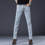 Jingquedai  Autumn Summer Denim Jeans Men Straight Stretch Regular Jeans for Man Black Classic Vintage Mens Pant Big Size 29-38 40 jinquedai