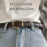 Jingquedai Women Belt Genuine Leather Ladies Thin Belts Fashion Luxury Brand High Quality Female Jeans Windbreaker Waistband jinquedai