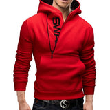 Spring and Autumn Man Letter Fleece Hooded Sweatshirt Patchwork Color Plus Size Zipper Hoodies jinquedai