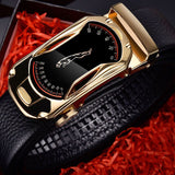 Jinquedai Belts Men Sports Car Luxury Brand Designer Fashion Automatic Buckle Genuine Leather Men Jeans High Quality Waist Male Strap jinquedai