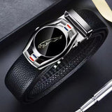 Jinquedai Belts Men Sports Car Luxury Brand Designer Fashion Automatic Buckle Genuine Leather Men Jeans High Quality Waist Male Strap jinquedai