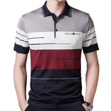 Brand Short Sleeve Polo Tee Shirt Men Casual Summer Striped Men Clothing Polos Shirts Mens Fashion Slim Fit Poloshirt jinquedai