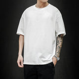 New Summer Men&#39;s T Shirt Fashion Solid T Shirt Mens Oversized Hip Hop Short Sleeve Casual Cotton Mens Streetwear Top Tees jinquedai