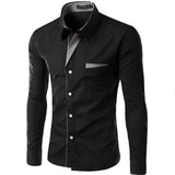 Jinquedai Hot Sale New Fashion Camisa Masculina Long Sleeve Shirt Men Slim fit Design Formal Casual Brand Male Dress Shirt Size M-4XL jinquedai