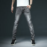 Jingquedai 2022 New Men&#39;s Skinny White Jeans Fashion Casual Elastic Cotton Slim Denim Pants Male Brand Clothing Black Gray Khaki jinquedai
