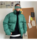 Jingquedai  Men Harajuku Colorful Bubble Coat Winter Jacket 2022 Mens Streetwear Hip Hop Parka Korean Black Clothes Puffer Jackets jinquedai