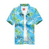 Jingquedai  Fashion Mens Hawaiian Shirt Male Casual Colorful Printed Beach Aloha Shirts Short Sleeve Plus Size 5XL Camisa Hawaiana Hombre jinquedai