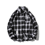 Jinquedai   Flannel Plaid Shirts Men Streetwear Casual Versatile Autumn High Quality Male Harajuku Oversized Retro Long-sleeved Blouses jinquedai