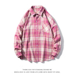 Jinquedai   Flannel Plaid Shirts Men Streetwear Casual Versatile Autumn High Quality Male Harajuku Oversized Retro Long-sleeved Blouses jinquedai