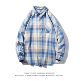 Jinquedai   Flannel Plaid Shirts Men Streetwear Casual Versatile Autumn High Quality Male Harajuku Oversized Retro Long-sleeved Blouses jinquedai