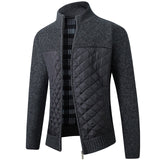 2022 Autumn Winter New Men&#39;s Jacket Slim Fit Stand Collar Zipper Jacket Men Solid Cotton Thick Warm Jacket Men Sweater jinquedai