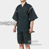 Summer 95% cotton Japan style Kimono pajamas sets for men Male short sleeve sleep lounge sleepwear Man Kimono Yukata A52511 jinquedai