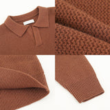 Jinquedai  Long Sleeve Knitted Polo jinquedai