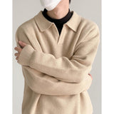 Jinquedai  Long Sleeve Knitted Polo jinquedai